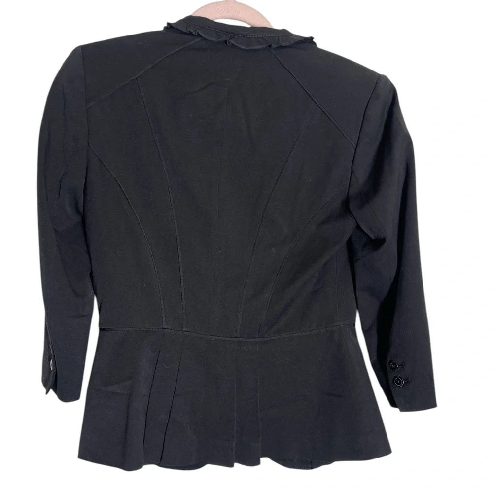 White House Black Market blazer size 0 classic black button‎ up jacket blazer